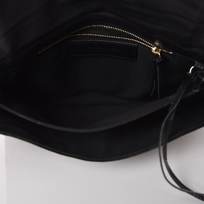 Balenciaga Chevre Gold Metallic Edge Hardware Envelope Clutch Black 5 of 10