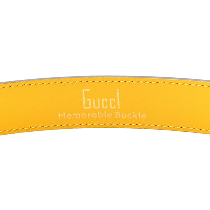 Gucci GG Supreme Monogram Moon Calfskin Memorable Interlocking G 37mm Belt 85 34 Beige Ebony Stone Topaz 6 of 6