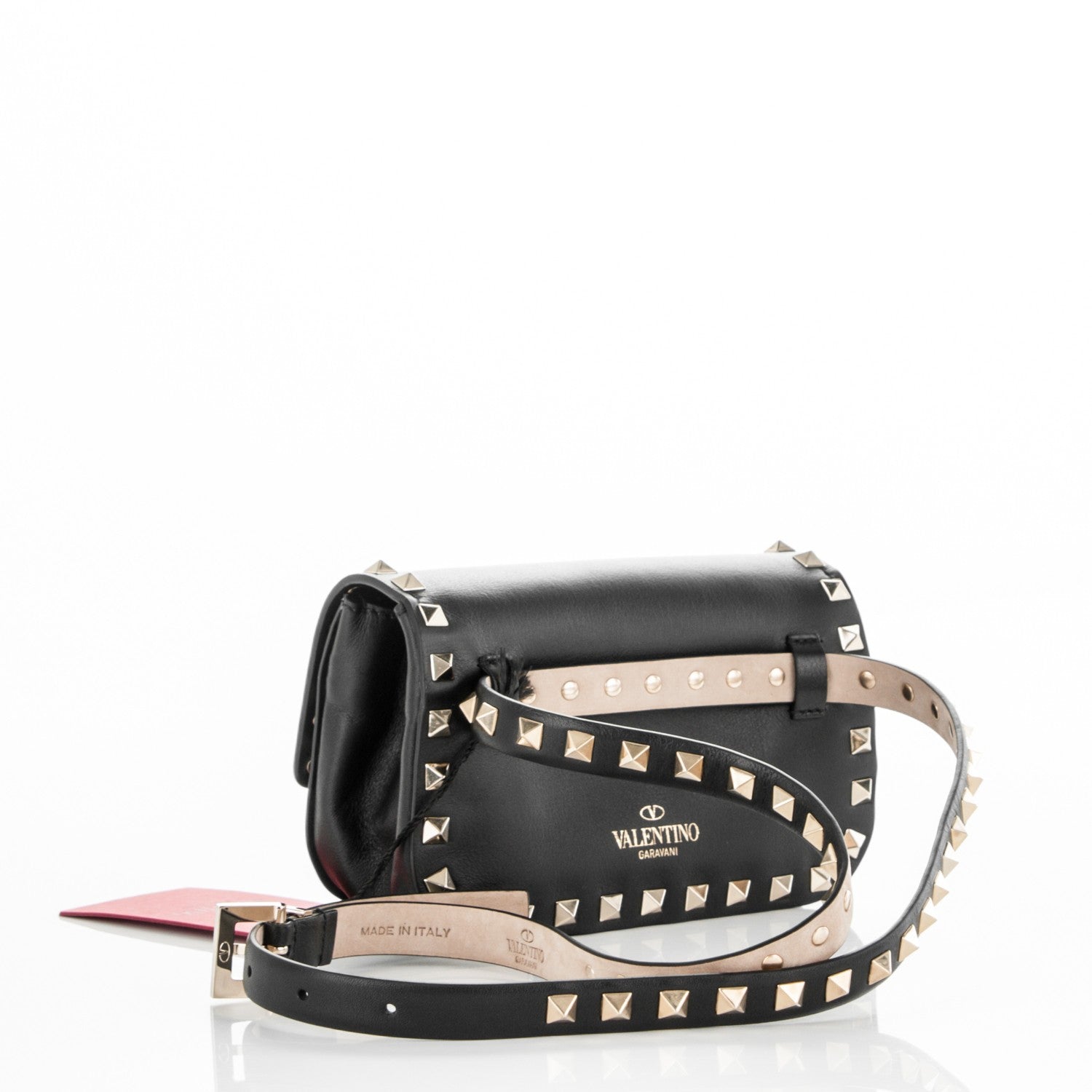 Valentino Garavani Calfskin Rockstud Belt Bag Black 3 of 7
