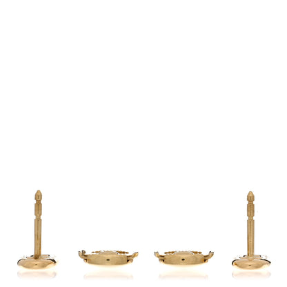 Hermes 18K Yellow Gold TPM Farandole Stud Earrings 3 of 5