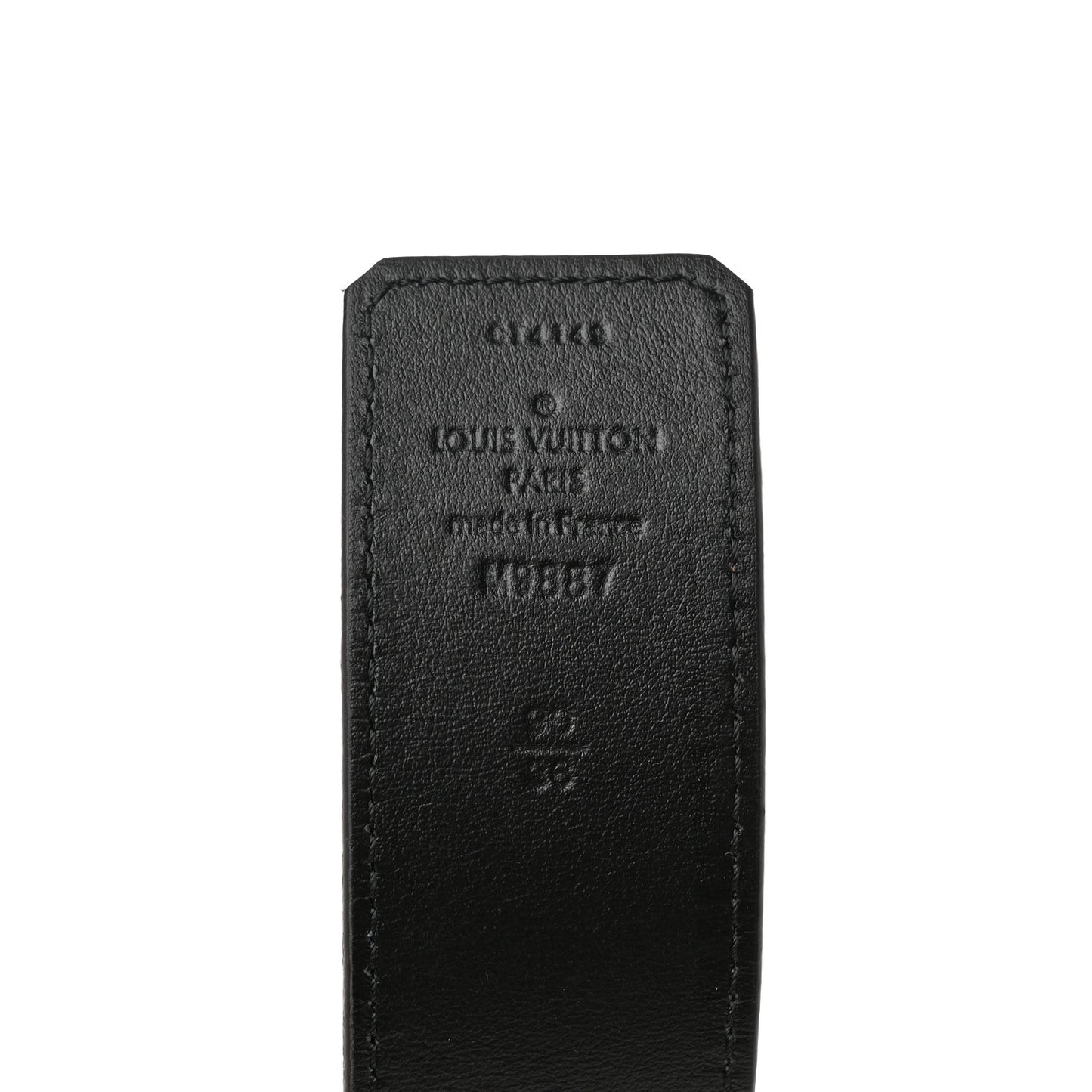 Calfskin 40mm LV Initiales Reversible Belt Dark 90 36 Dark Brown Black