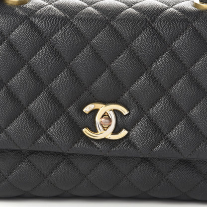 Chanel Caviar Quilted Small Coco Handle Flap Black 9 of 10