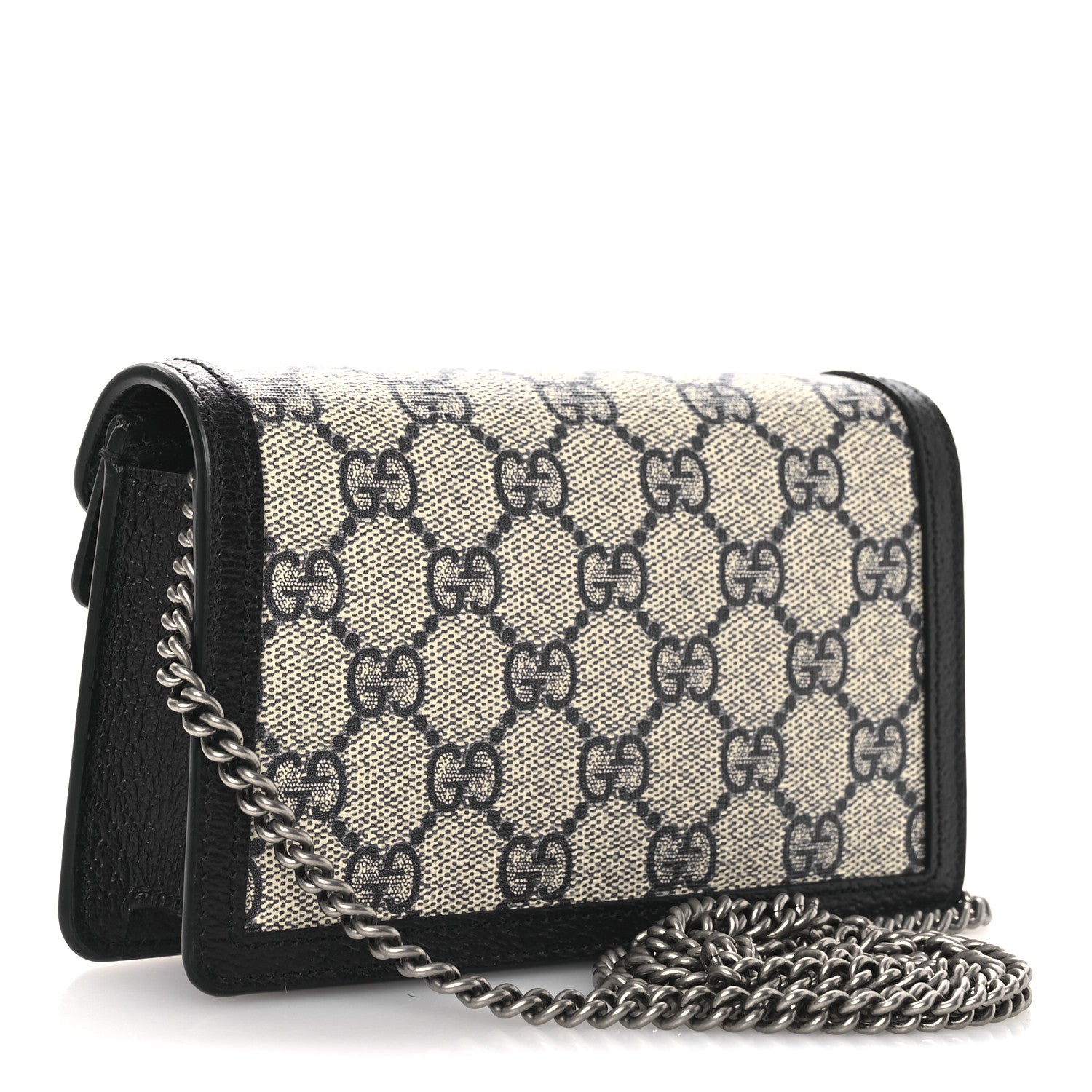 Gucci GG Supreme Monogram Textured Dollar Calfskin Super Mini Dionysus Shoulder Bag Beige Blue 3 of 10