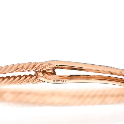 David Yurman 18K Rose Gold Diamond Single Loop Labyrinth Bracelet 4 of 4