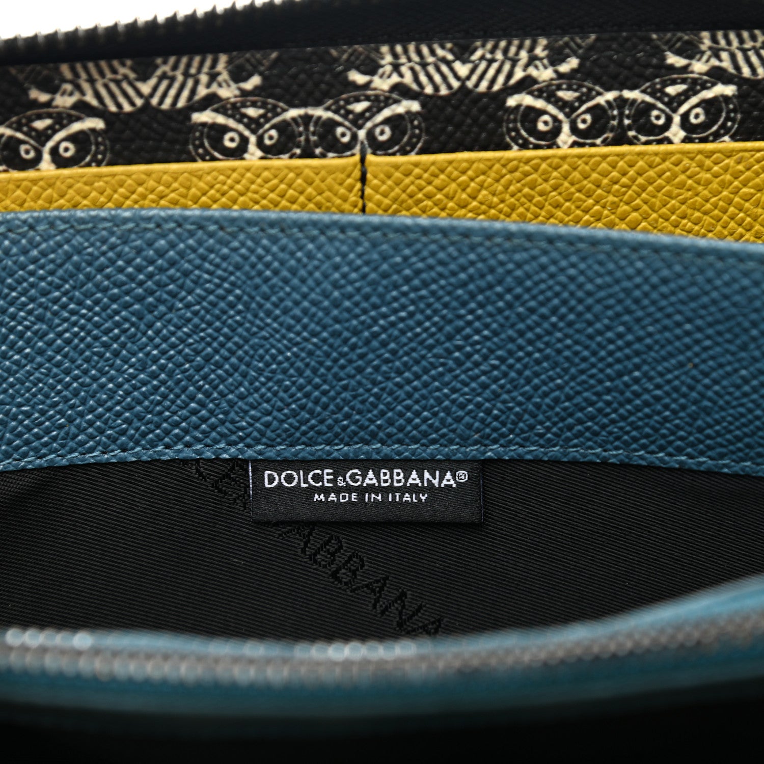Dolce & Gabbana Dauphine Owl Print Zip Around Wallet Black 5 of 7