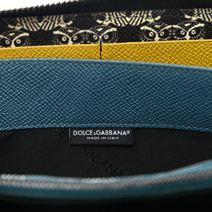 Dolce & Gabbana Dauphine Owl Print Zip Around Wallet Black 5 of 7