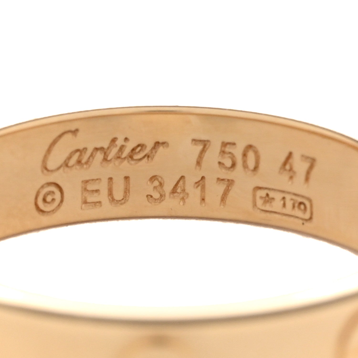 Cartier 18K Yellow Gold 3.5mm LOVE Wedding Band Ring 47 4 4 of 4