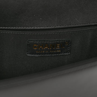 Chanel Calfskin Chevron Quilted Medium Boy Flap Black 7 of 10