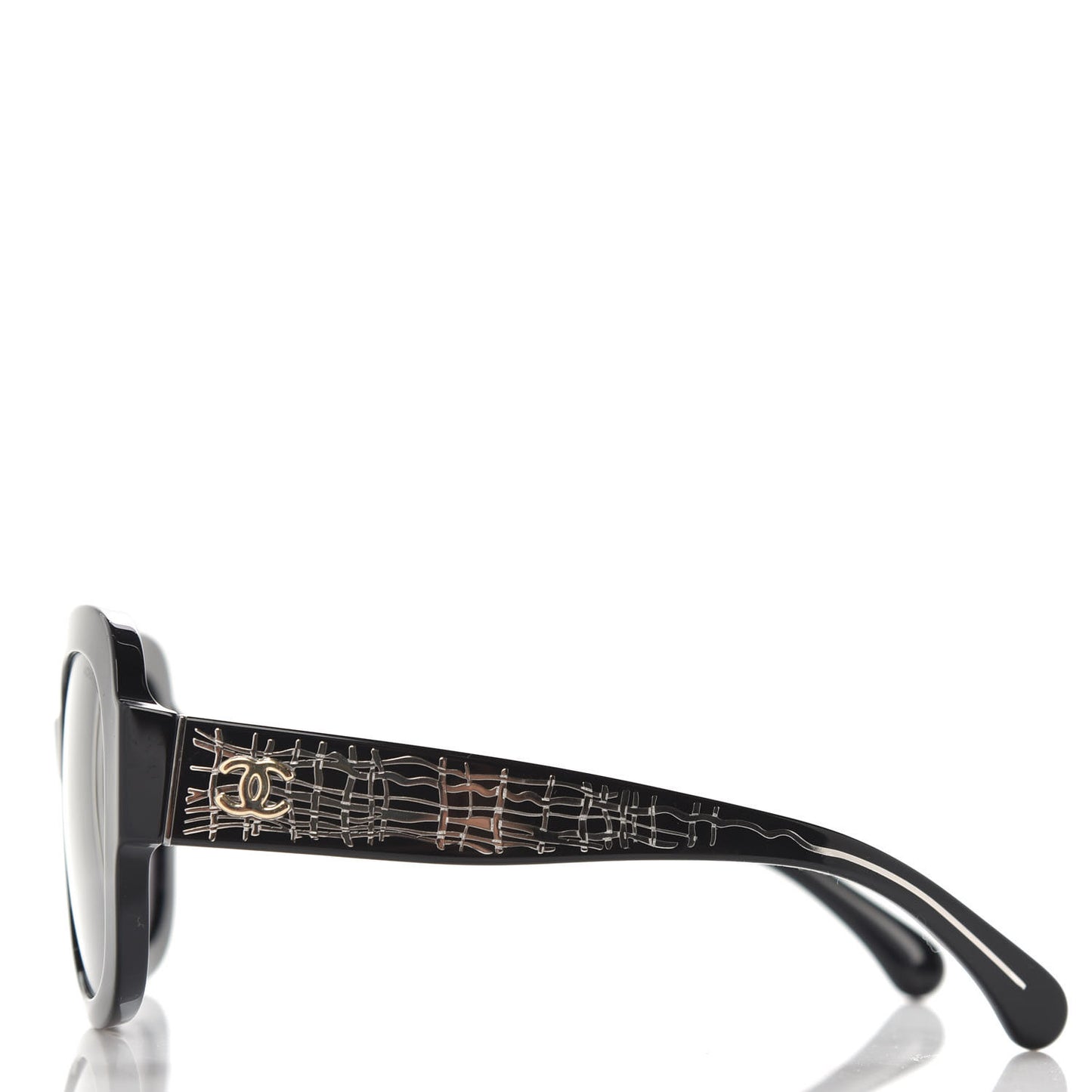 Acetate Polarized Pantos Sunglasses 5433-A Black