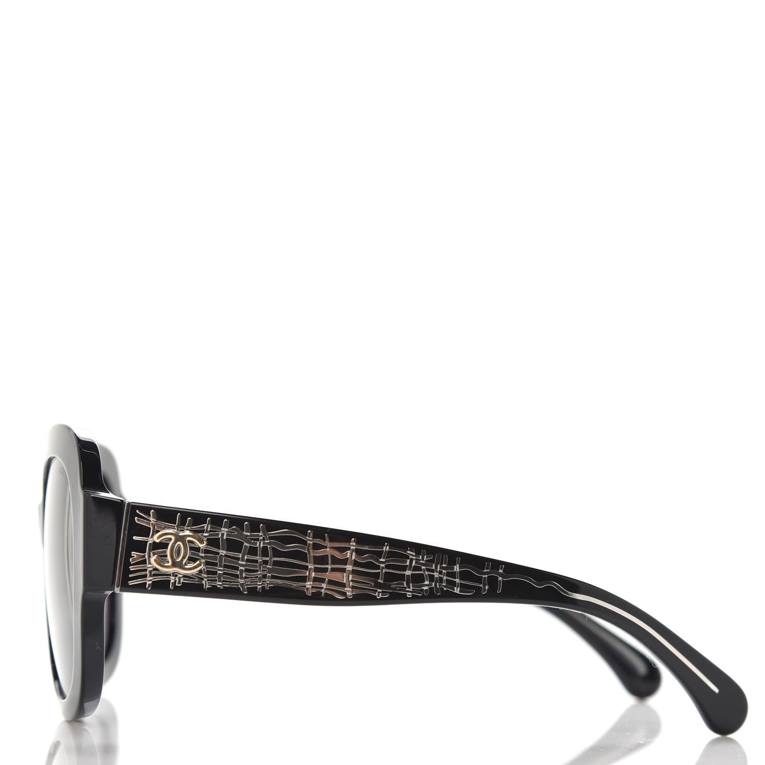 Chanel Acetate Polarized Pantos Sunglasses 5433-A Black 3 of 8