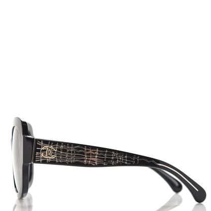 Chanel Acetate Polarized Pantos Sunglasses 5433-A Black 3 of 8