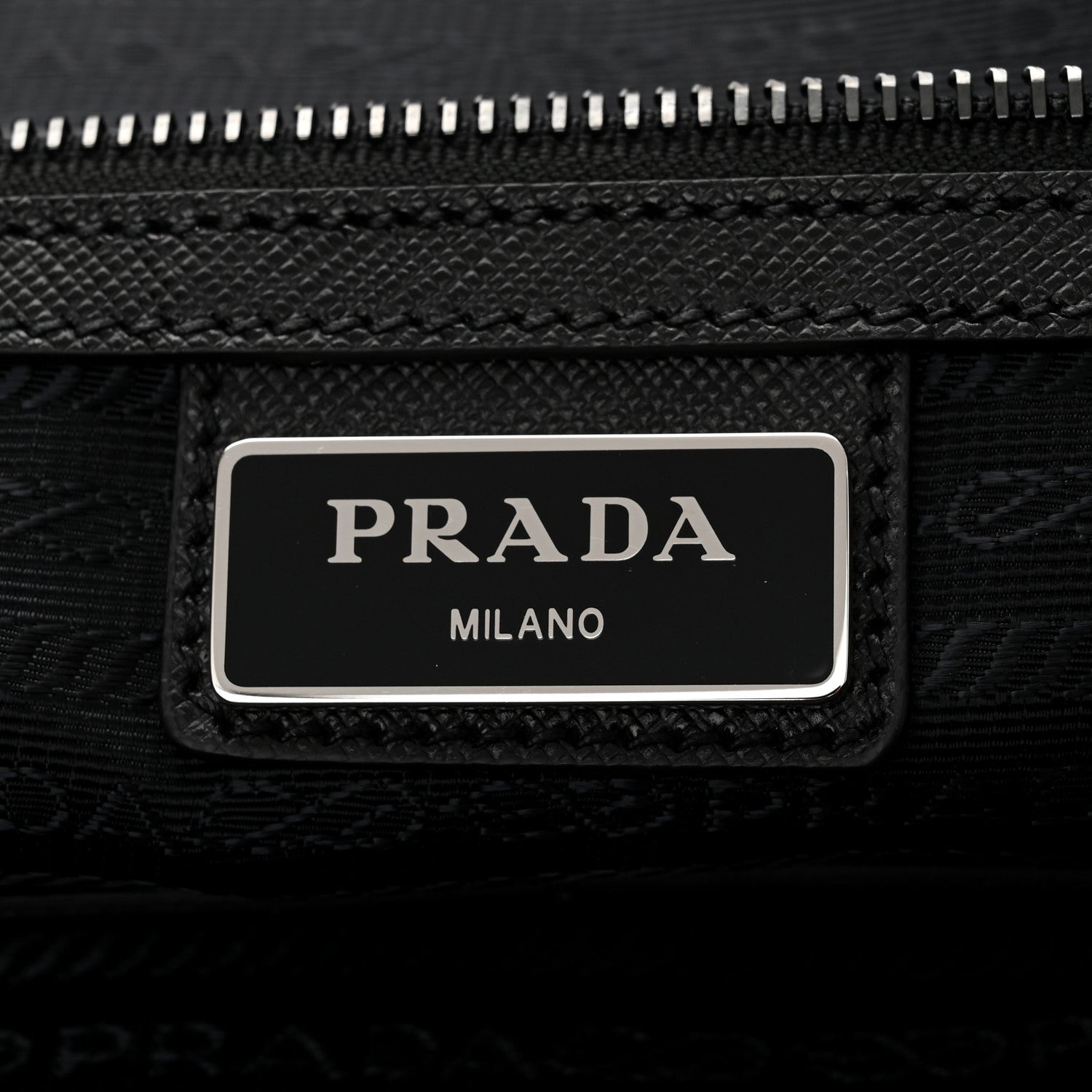 Prada Tessuto Nylon Saffiano Shopping Tote Black 5 of 9