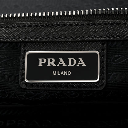Prada Tessuto Nylon Saffiano Shopping Tote Black 5 of 9