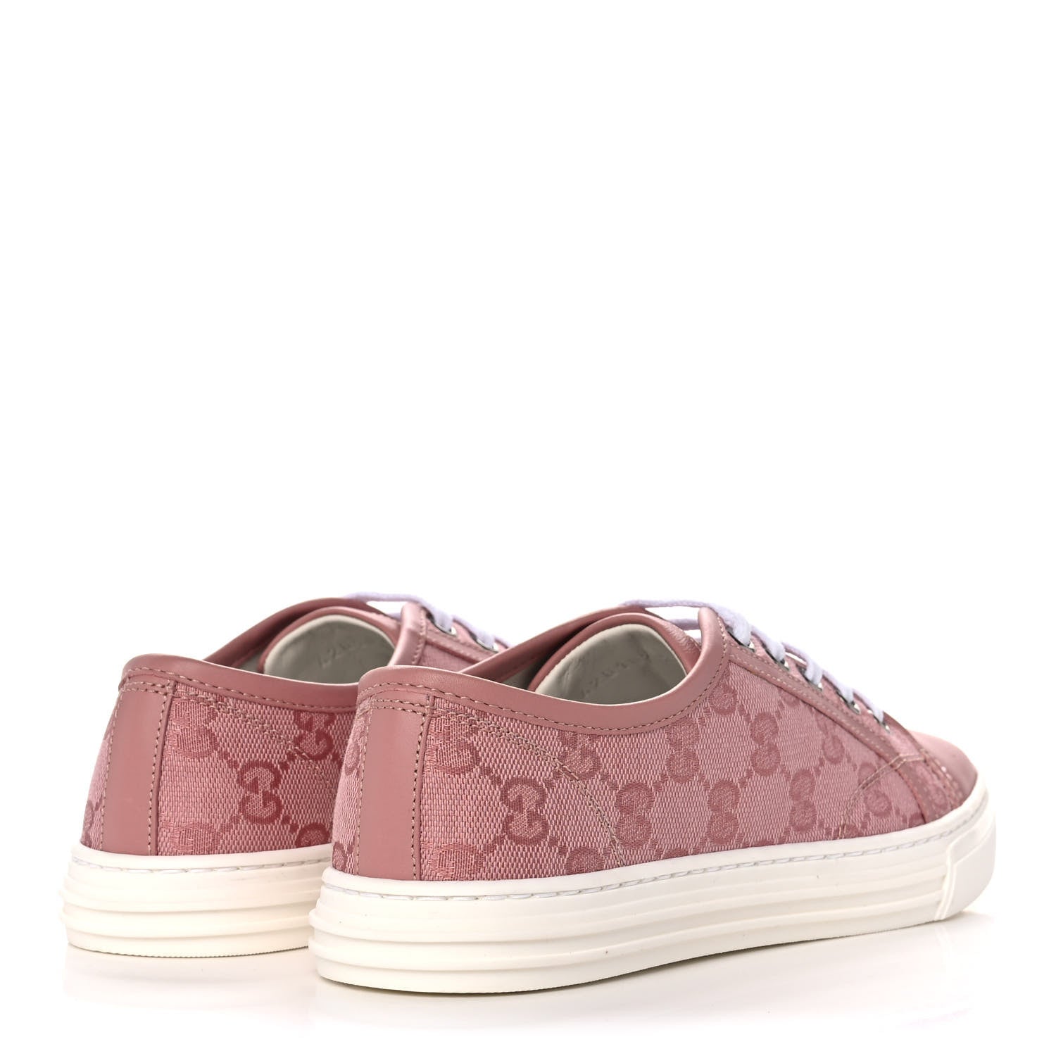 Gucci GG Monogram Calfskin Womens Low Top Sneakers 36 Pink Soft Pink 4 of 10
