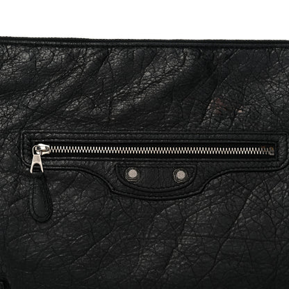 Balenciaga Agneau Giant 12 Silver Hardware Pouch Clutch Black 10 of 10