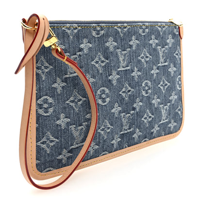 Louis Vuitton Denim Monogram Jacquard Neverfull MM GM Blue 3 of 6