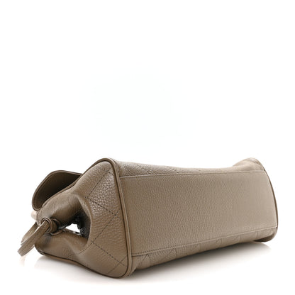 Chanel Grained Calfskin Stitched Urban Essentials Small Shopping Bag Dark Khaki 4 of 11