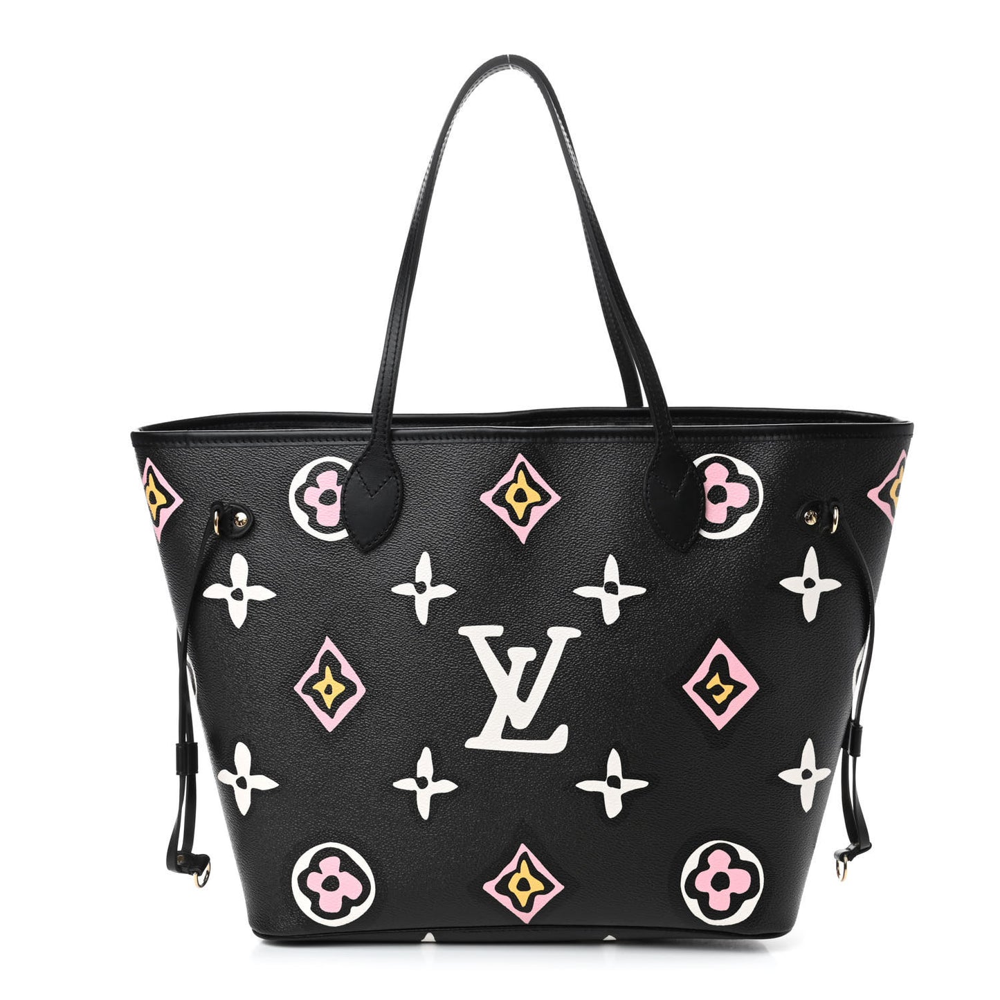 Monogram Giant Wild At Heart Neverfull MM Black