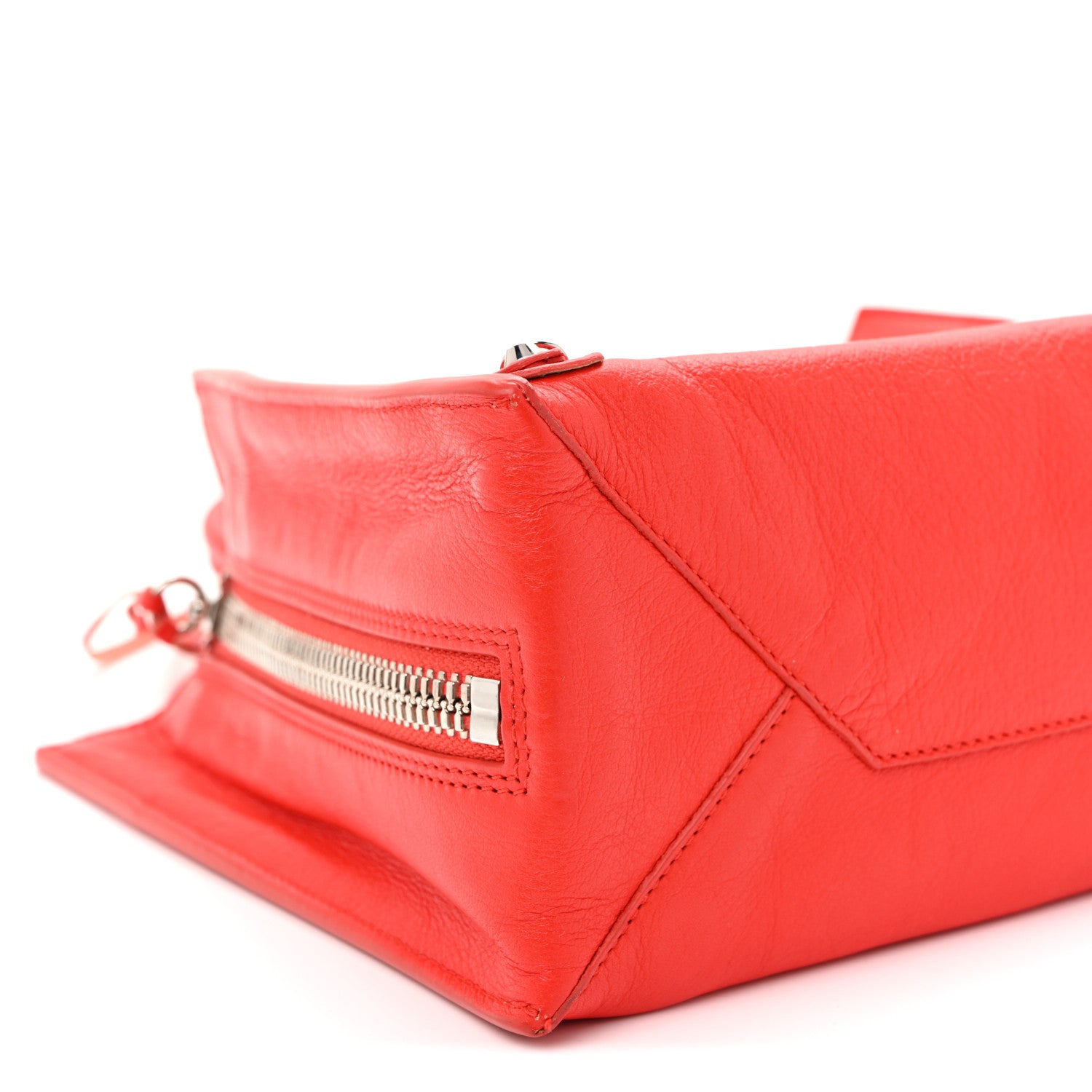 Balenciaga Veau Papier A6 Zip Around Tote Rouge Coquelicot 9 of 15