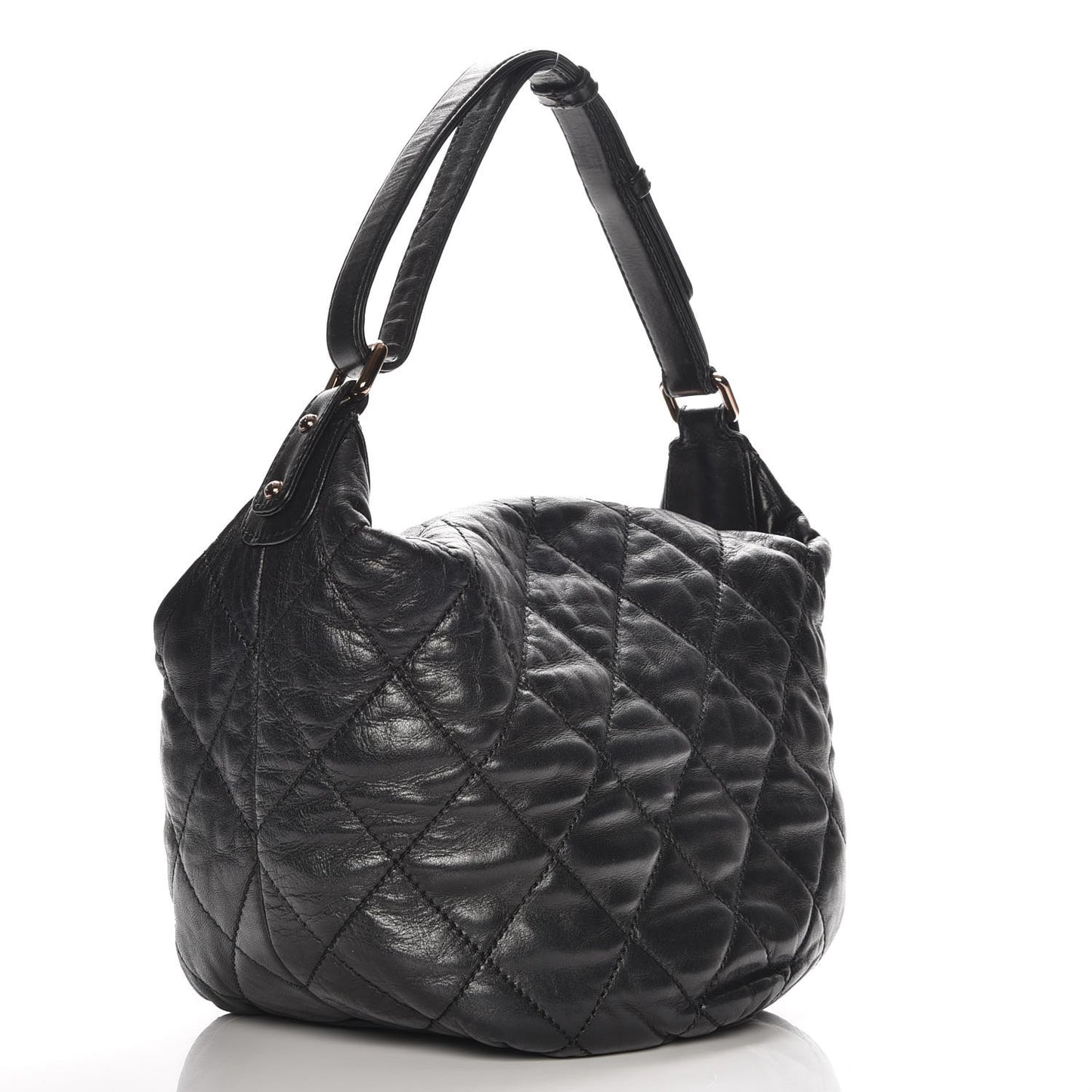 Lambskin Cloudy Bundle Hobo Black