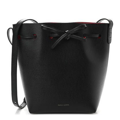 Mansur Gavriel Saffiano Mini Bucket Bag Black Flamma 1 of 10