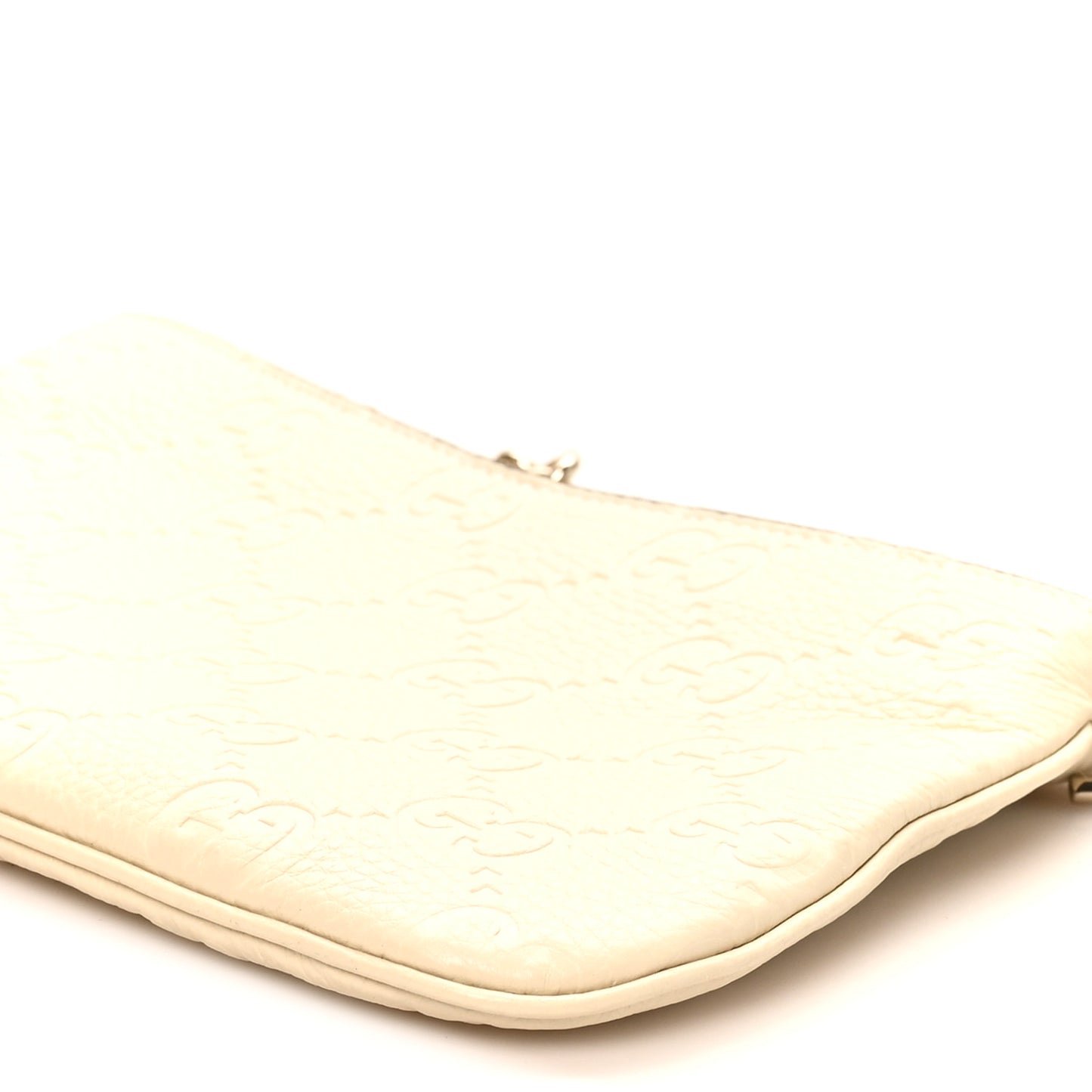 GG Grainy Calfskin Emblem Super Mini Shoulder Bag Ivory