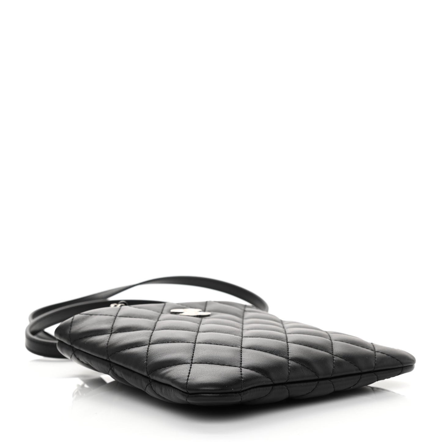 Lambskin Quilted Crossbody Bag Black