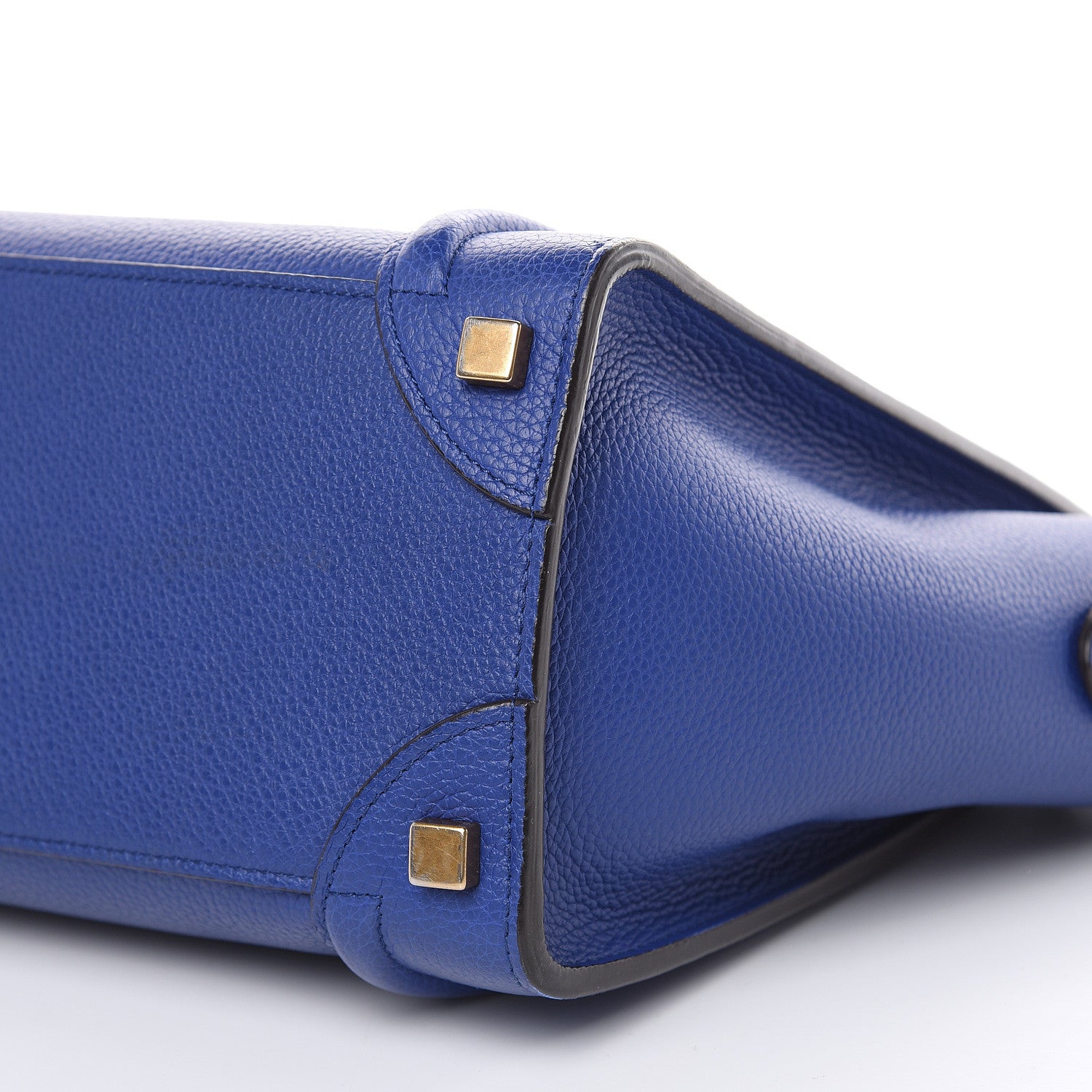 Celine Drummed Calfskin Micro Luggage Indigo 9 of 11