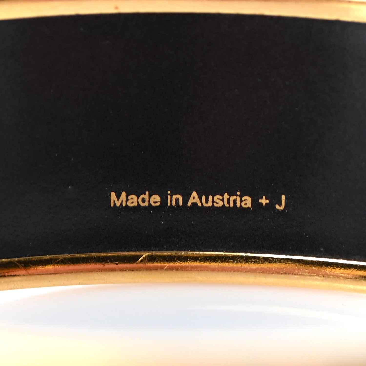 Hermes Enamel Printed Alphabet Russe Wide Bracelet 70 Potiron 5 of 5