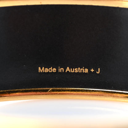 Hermes Enamel Printed Alphabet Russe Wide Bracelet 70 Potiron 5 of 5
