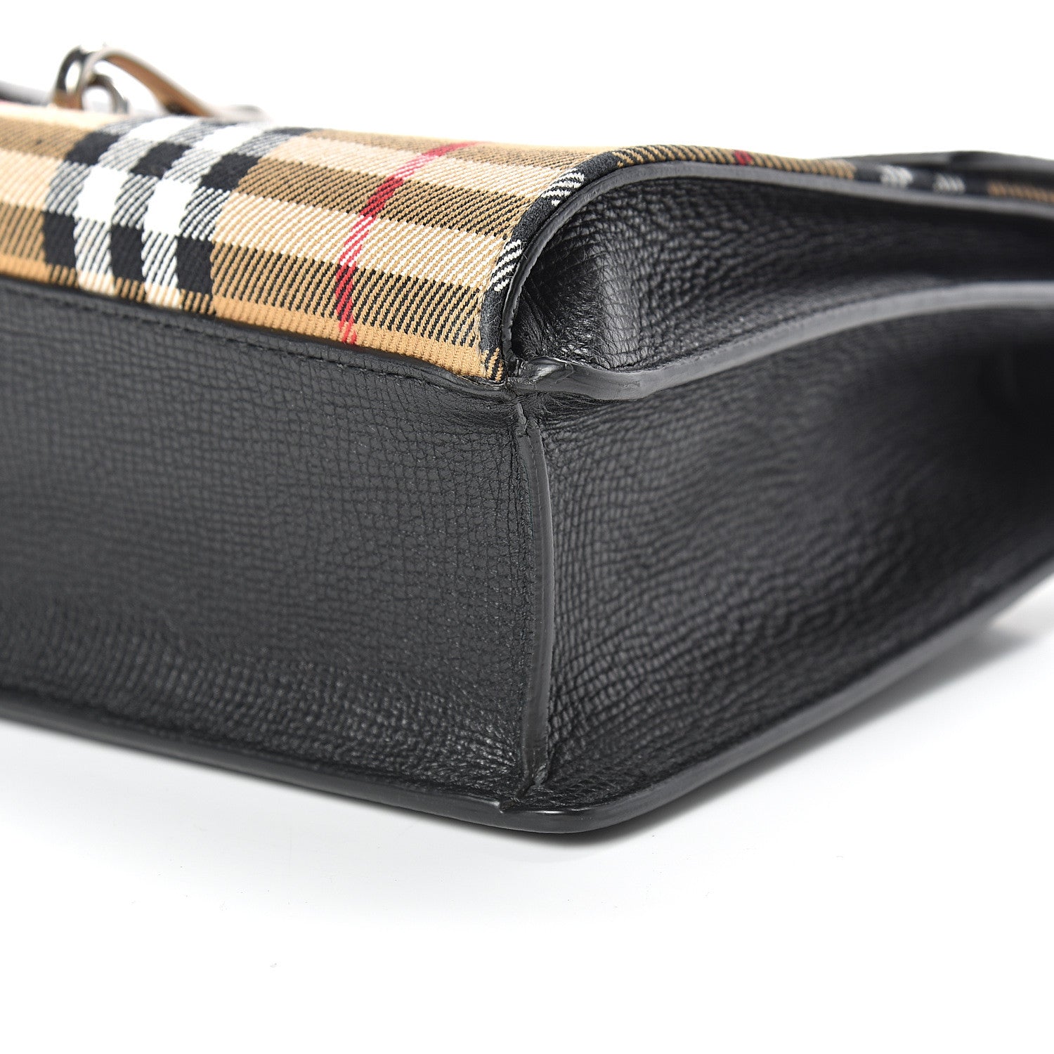 Burberry Derby Calfskin Vintage Check Small Macken Crossbody Bag Black 11 of 11