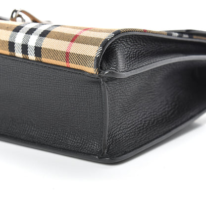 Burberry Derby Calfskin Vintage Check Small Macken Crossbody Bag Black 11 of 11