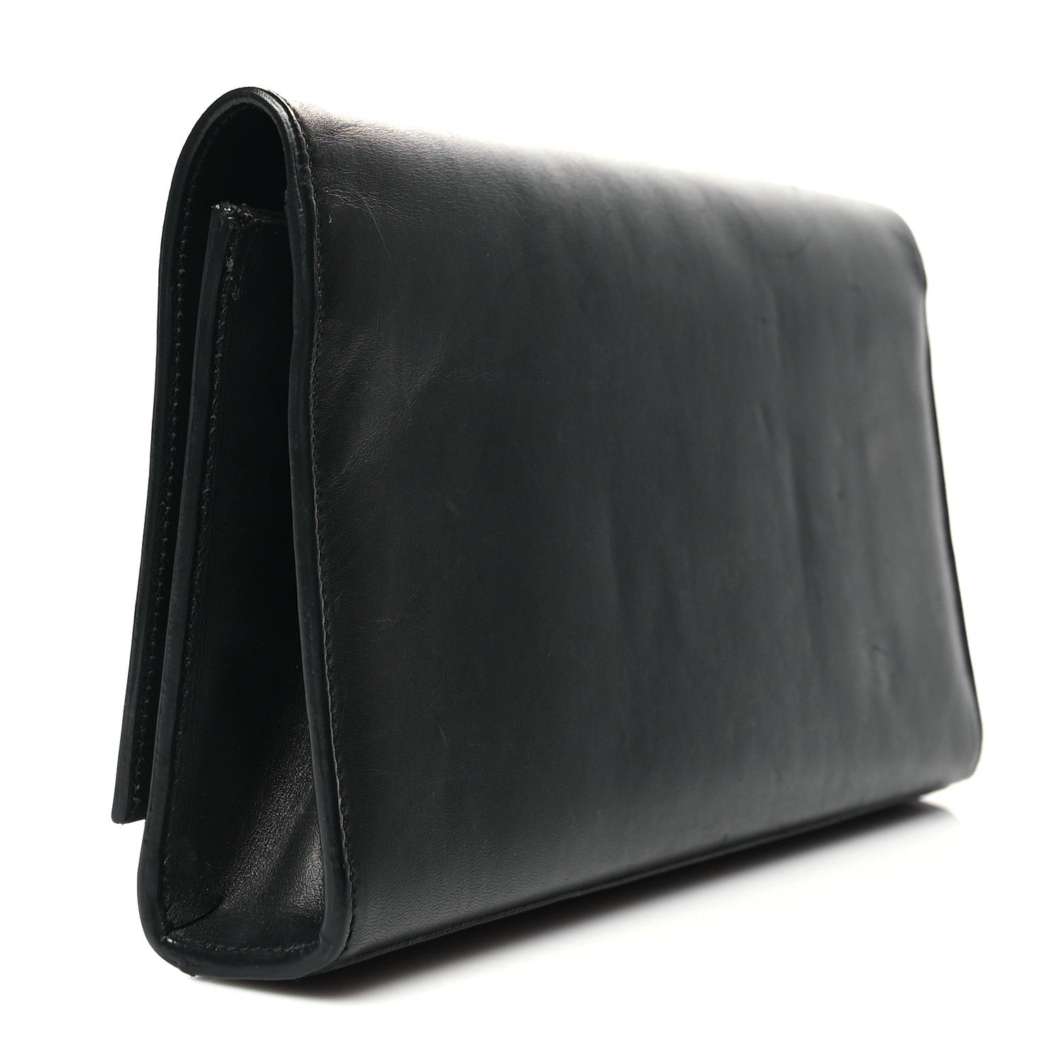Saint Laurent Calfskin Classic Monogram Tassel Clutch Black 3 of 14