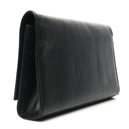Saint Laurent Calfskin Classic Monogram Tassel Clutch Black 3 of 14
