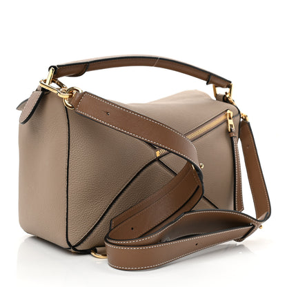 Loewe Grained Calfskin Medium Puzzle Bag Sand Mink 3 of 8