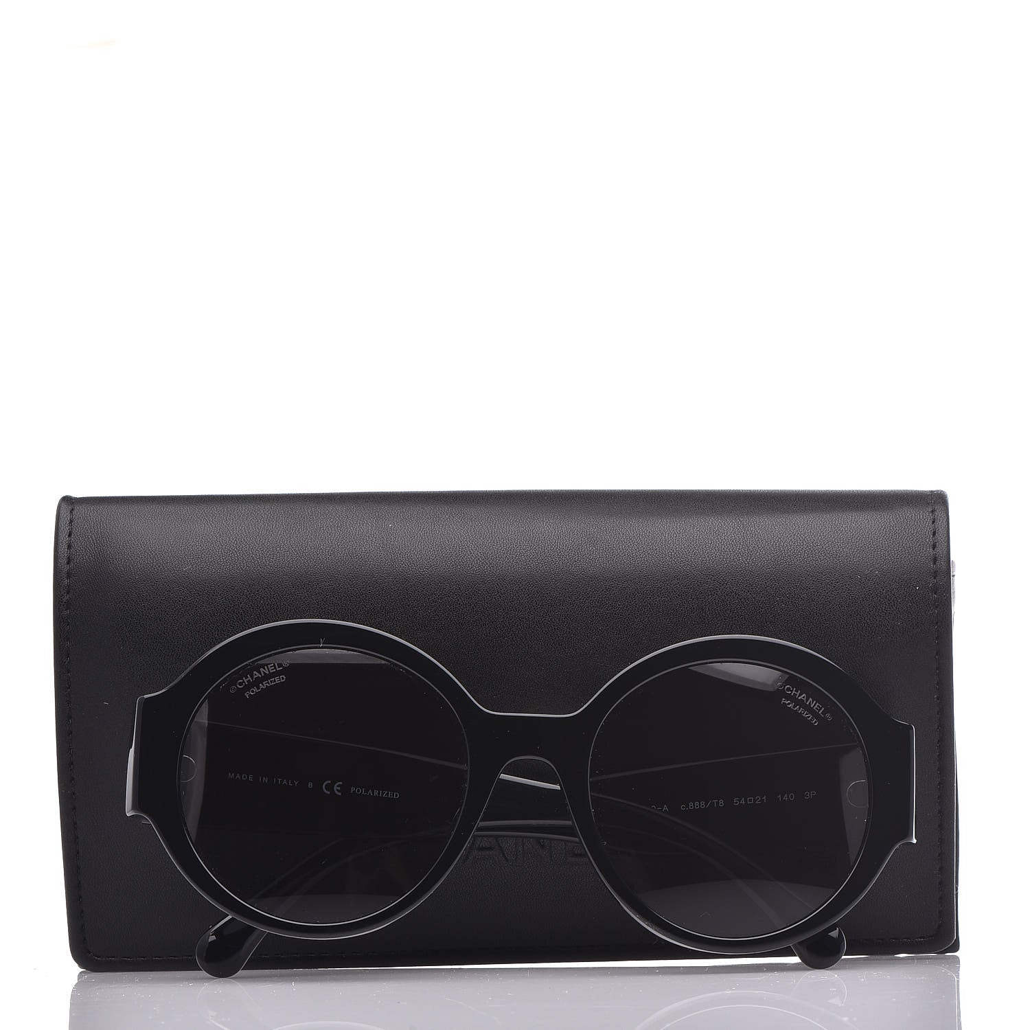 Chanel Acetate Polarized Round Sunglasses 5410 Black 8 of 8