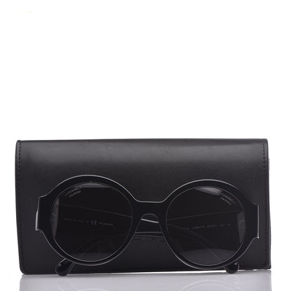 Chanel Acetate Polarized Round Sunglasses 5410 Black 8 of 8