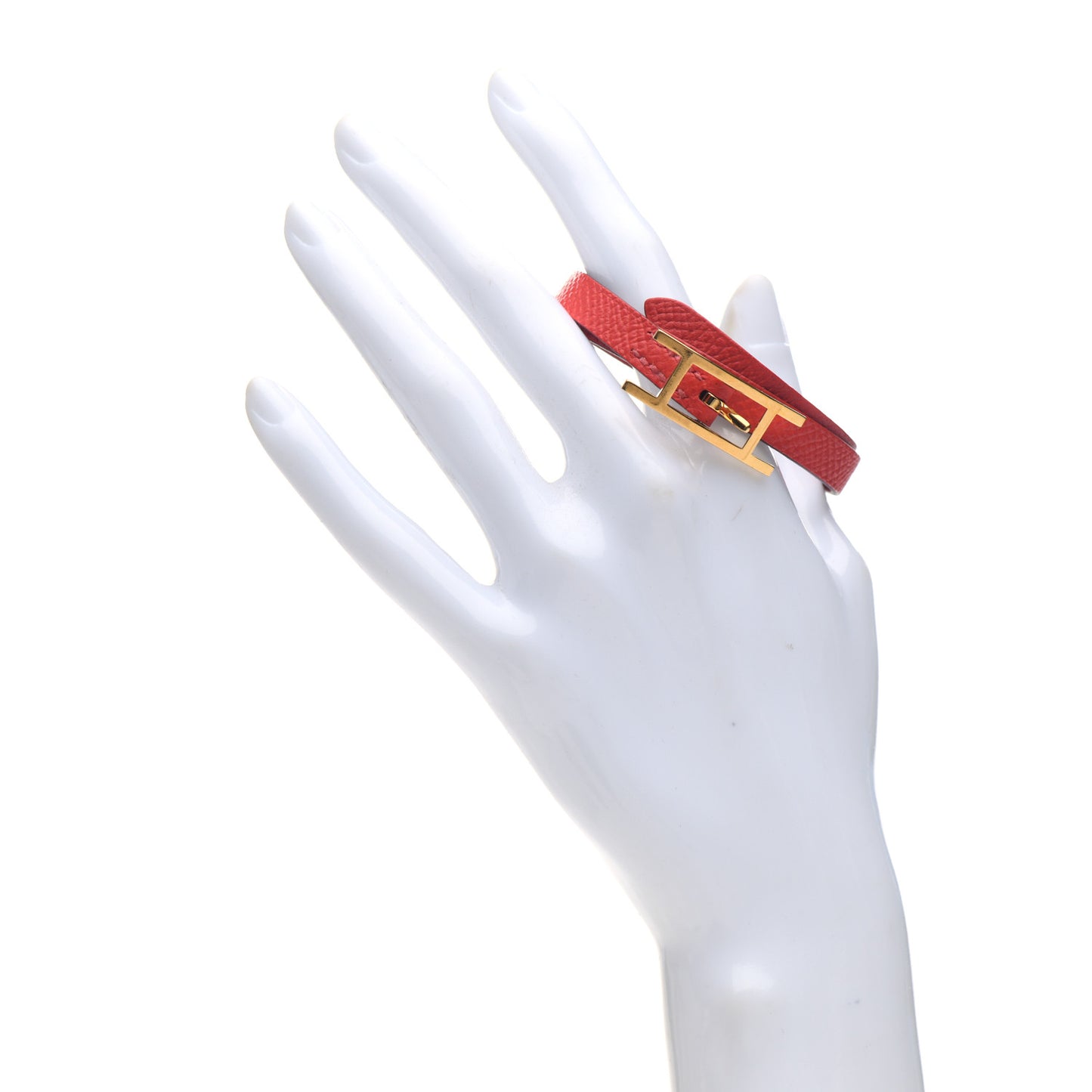 Epsom Behapi Double Tour Wrap Bracelet S Rose Jaipur Vermilion