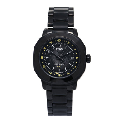 Fendi PVD Stainless Steel 42mm Selleria GMT Automatic Watch Black 1 of 4
