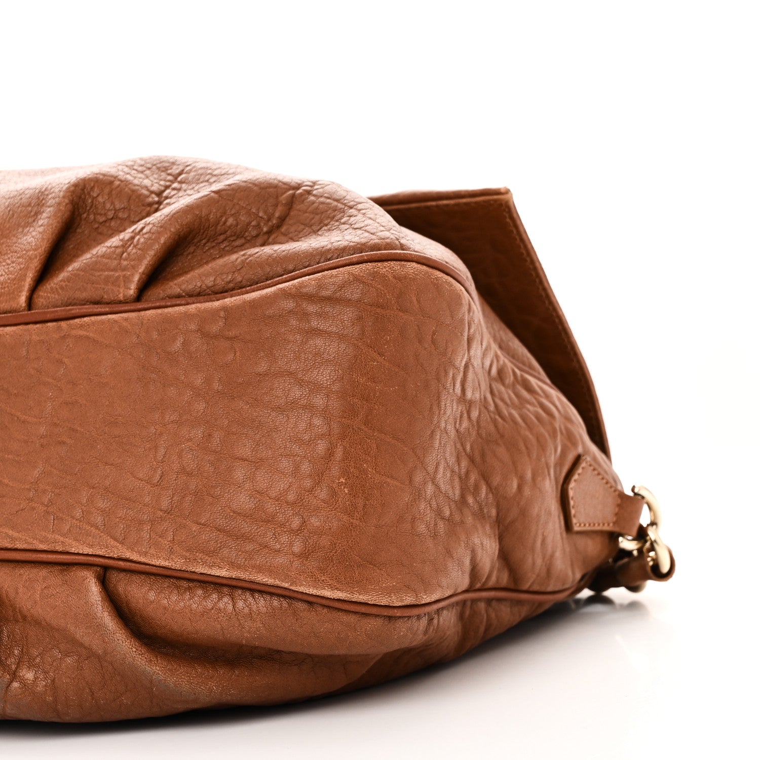 Fendi Crinkled Lambskin Mia Shoulder Flap Camel 10 of 11
