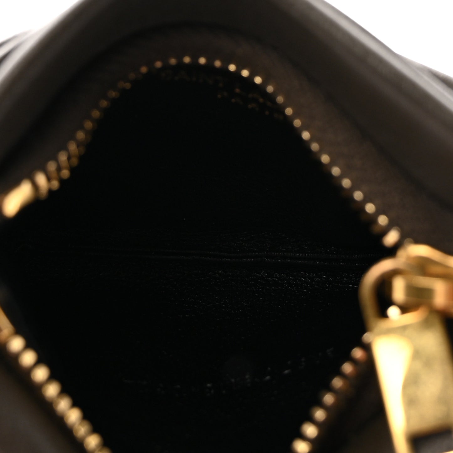 Padded Lambskin Monogram Zip Card Holder Light Musk
