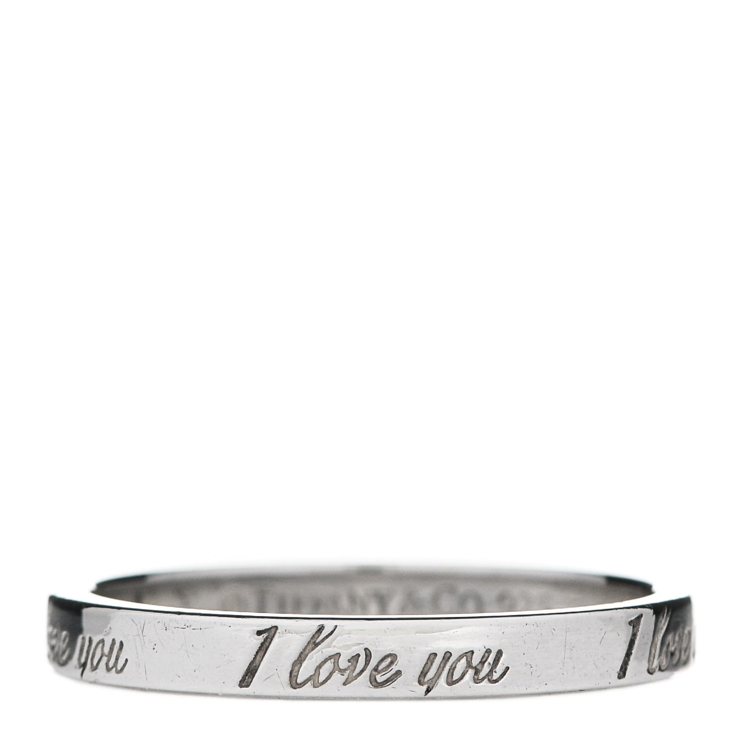 Sterling Silver I Love You Band Ring 62 10