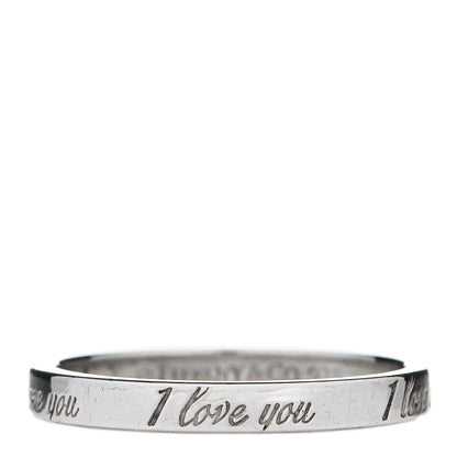 Tiffany Sterling Silver I Love You Band Ring 62 10 1 of 4