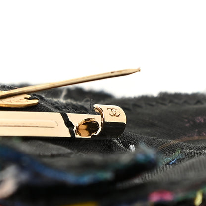 Chanel Patchwork Vinyl Camellia Pin Brooch Multicolor 3 of 4