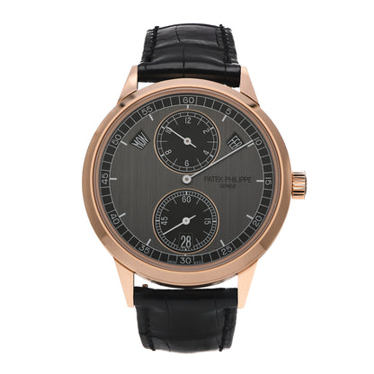 Patek Philippe 18K Rose Gold Alligator 40.5mm Annual Calendar Regulator Display Automatic Watch Graphite 5235/50R 1 of 5