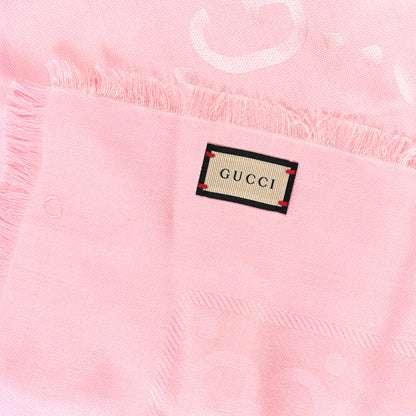 Gucci Wool Silk GG Jacquard Shawl Pink 2 of 4
