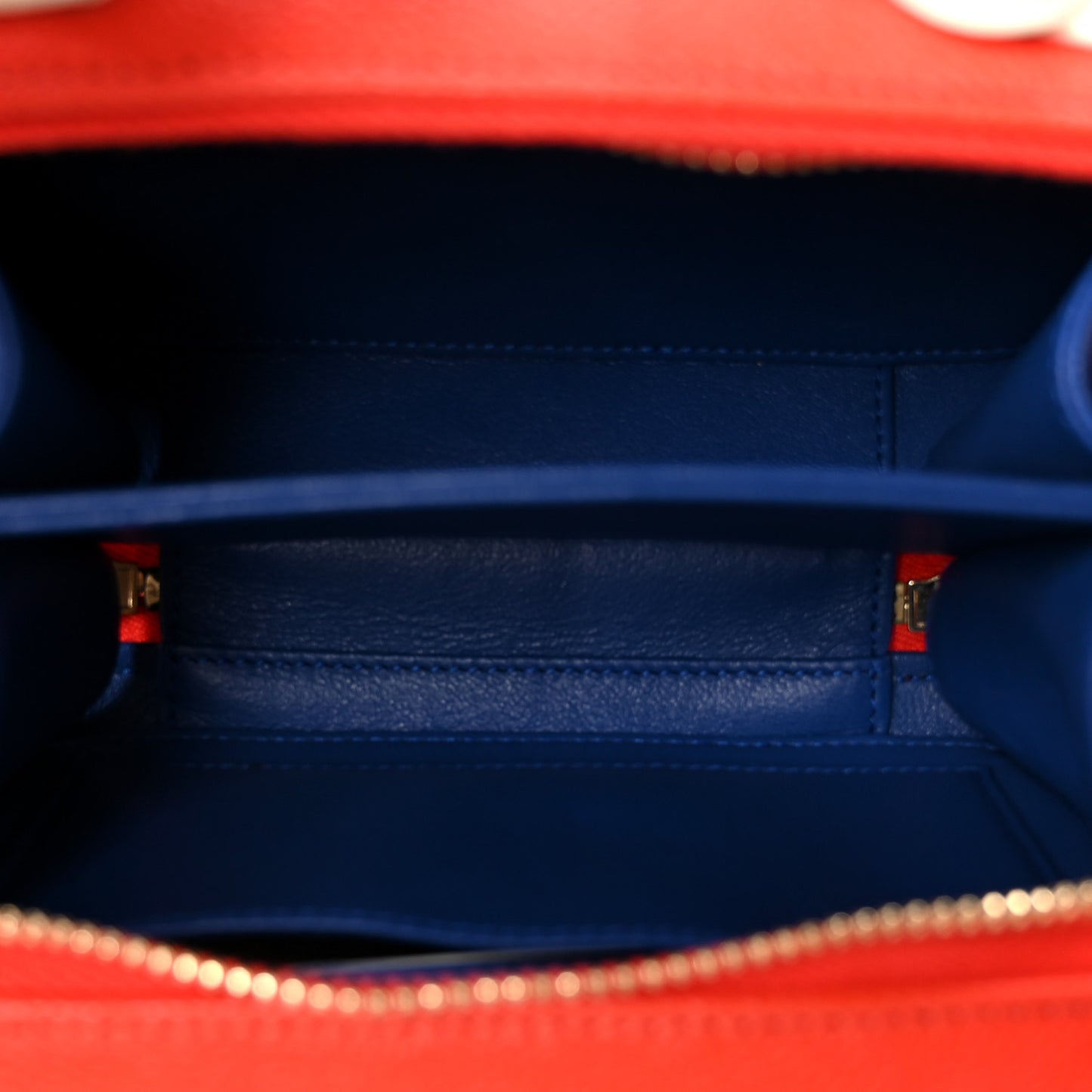 Caviar Quilted Small CC Filigree Vanity Case Blue White Red