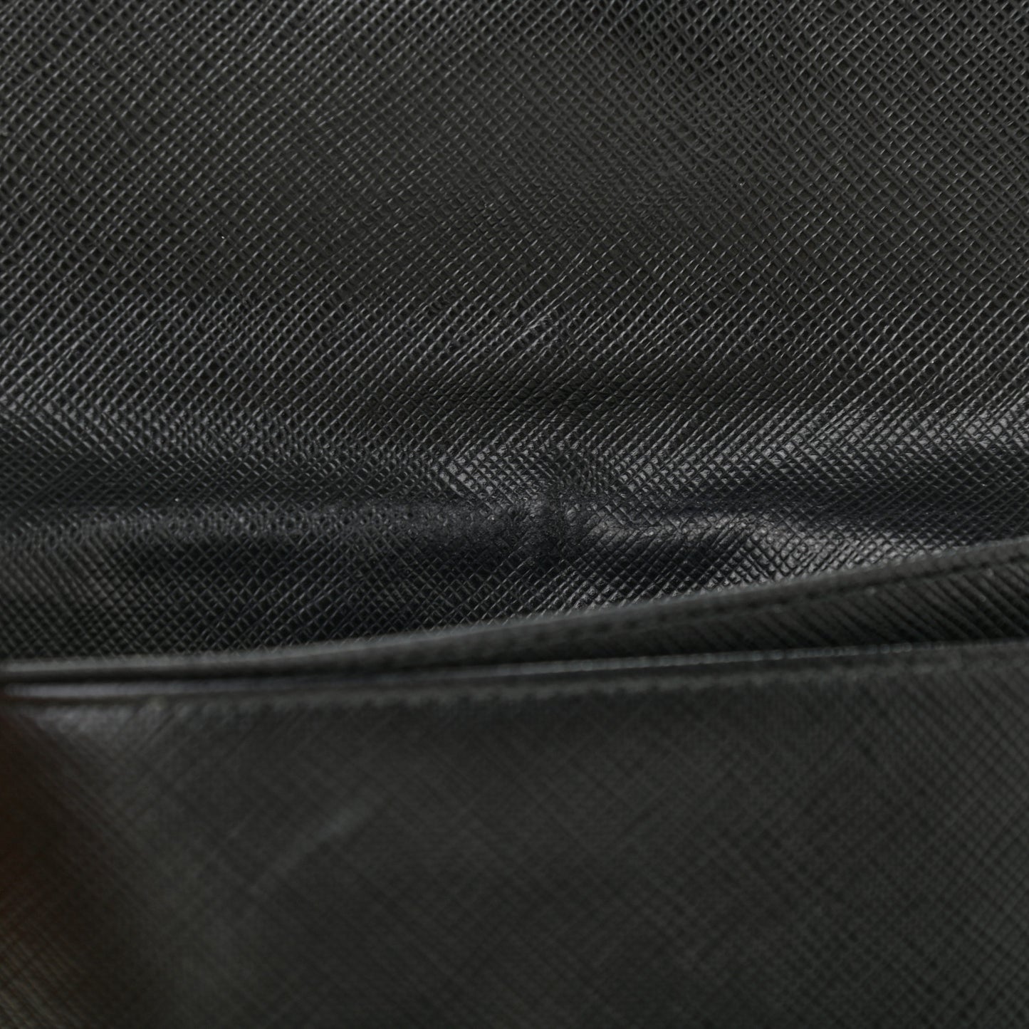 Saffiano Metal Flap Wallet Black