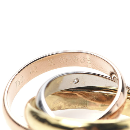 Cartier 18K Pink Yellow White Gold Diamond Classic Les Must De Trinity Ring 49 4.75 4 of 5