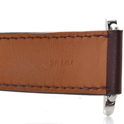 Hermes Swift 38mm Apple Watch Double Tour Band Bordeaux 5 of 9